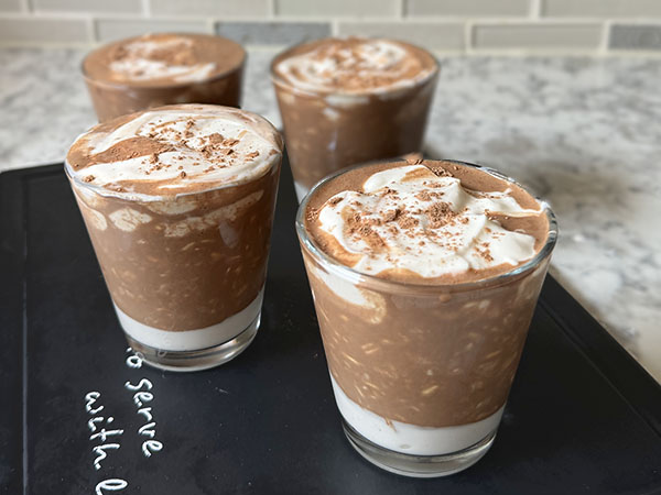 Easy Chocolate Tiramisu Overnight Oats (with Yogurt)