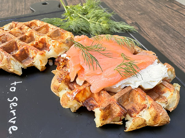 Easy Smashed Potato Waffles Recipe for Breakfast