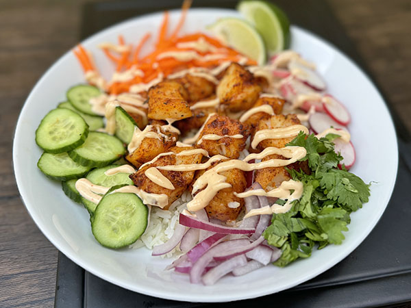 Easy Spiced Fish and Lime Rice Bowls with Veggies