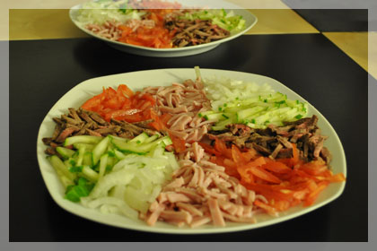 Belarusian Beef Salad (Paparats Kvetka)