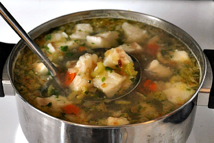 Суп из Филе Трески пошаговое фото 6