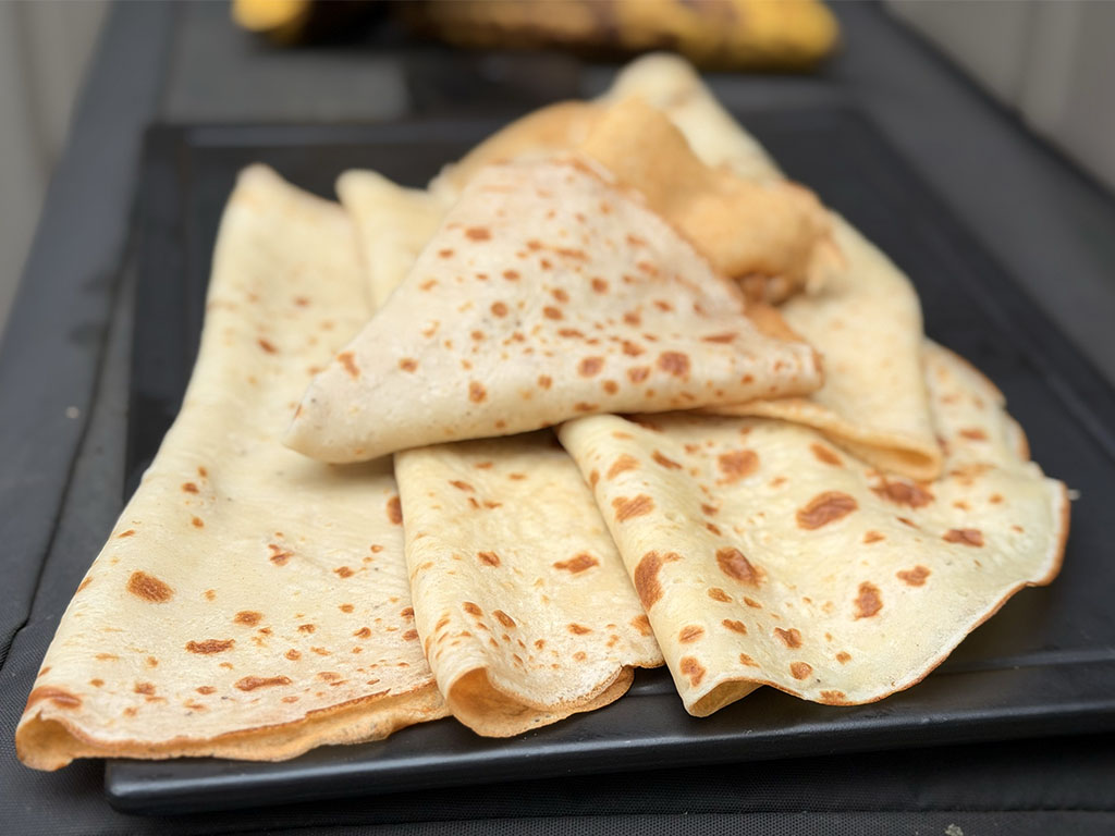 Thin Crepes Made with Overripe Bananas, No Eggs