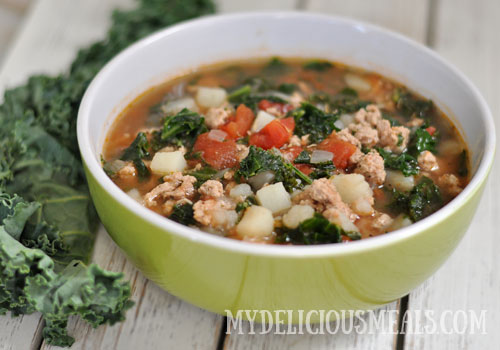 Healthy Whole30 Kale Soup (Paleo + Gluten Free)